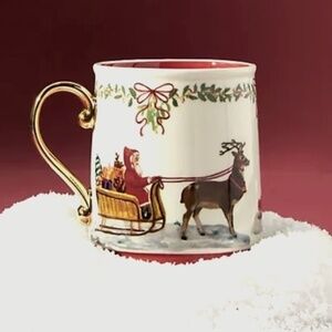 Anthropologie  Nathalie Lete  Santa Sleigh  Christmas Mug